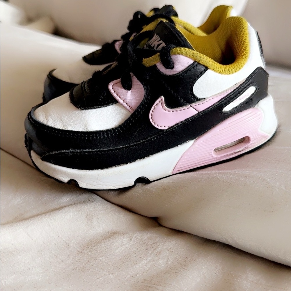Nike Black and Pink Sneakers with Air Max Comfort